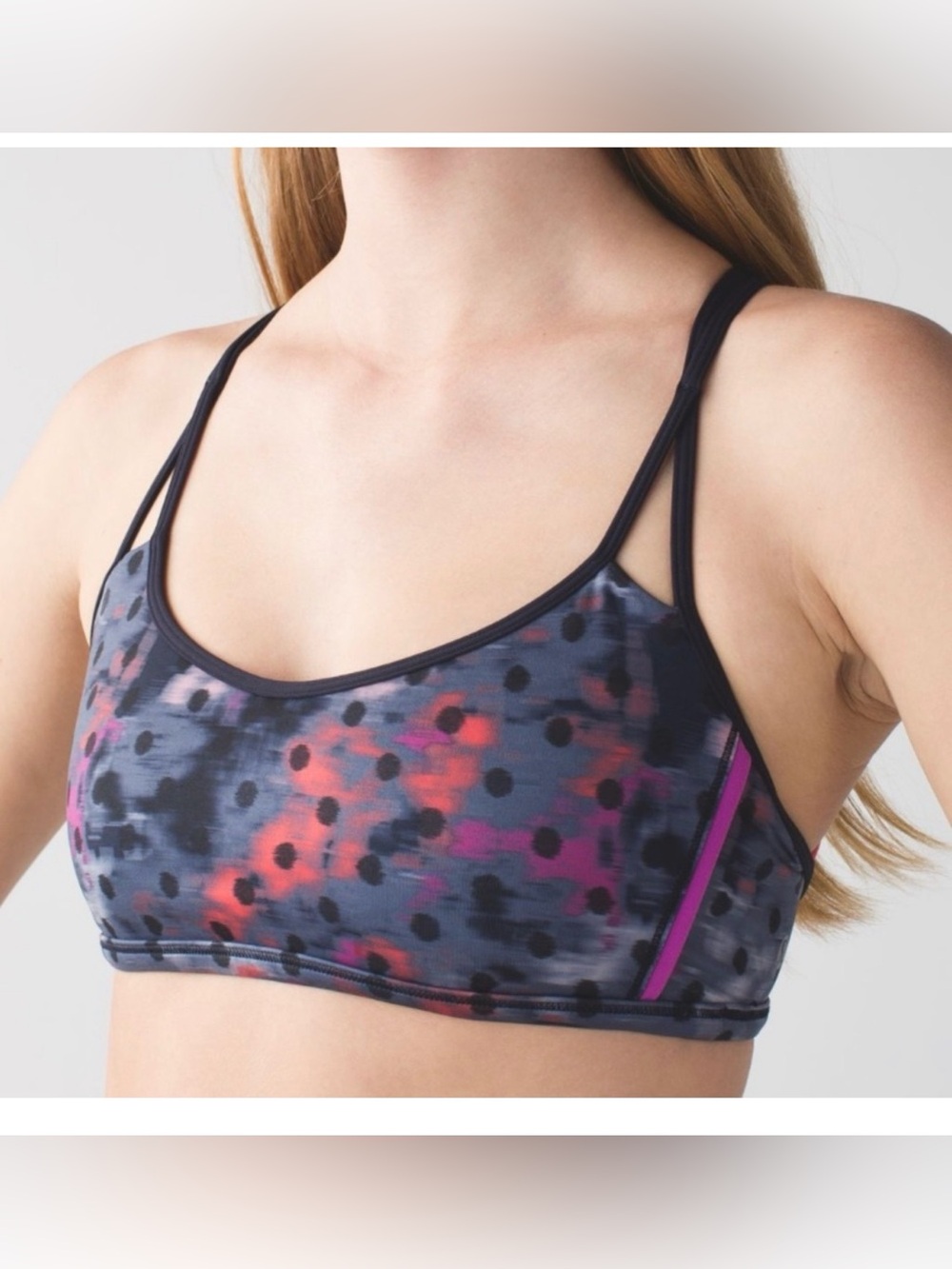 2 for $30 sale: Lululemon Lighten Up Bra
Windy Blooms Regal Plum Multi / Naval B